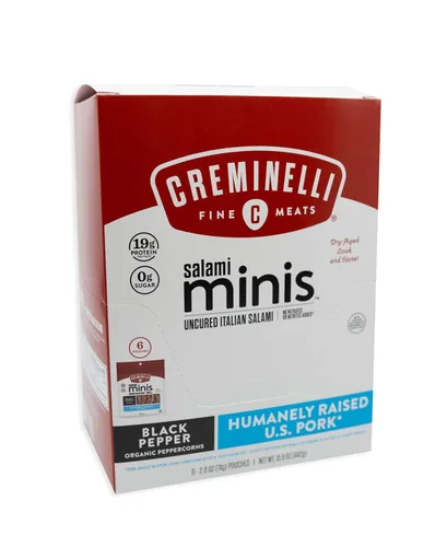 Miniatura 2 de Creminelli - Colaciones pequeñas de salami original con fabricación a conciencia en los Estados Unidos Es amigable con cerdo, keto y paleo. Cuenta