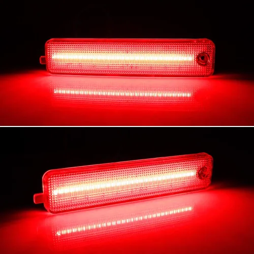 Miniatura 4 de Kit de luces laterales con lente transparente ámbar/roja LED compatible con Pontiac Firebird Trans Am 1998-2002, reemplaza las luces laterales OEM