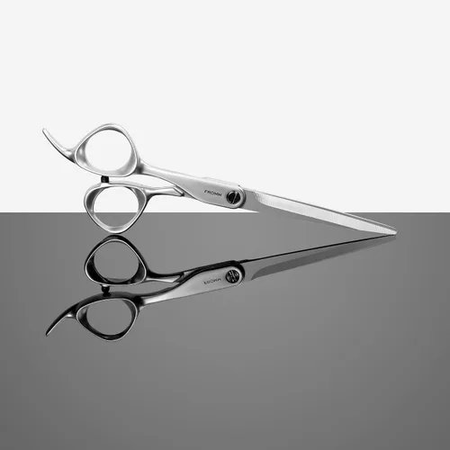 Miniatura 4 de Fromm Tijeras de corte de pelo extra suaves para mano izquierda de 5.75 pulgadas en húmedo y seco en plata mate tijeras de acero japonés con hoja