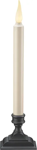 Miniatura 2 de Xodus Innovations FPC1650-4 - Vela cónica sin llama de 12 pulgadas y base con llama parpadeante blanca cálida 3D y temporizador automático de 6
