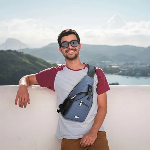 Miniatura 6 de AMJ Mochila Táctica de Pecho con Correa para Hombres, Bolsa de Hombro Antirrobo, Mochila Ligera para Senderismo, Ciclismo, Viaje, Camping