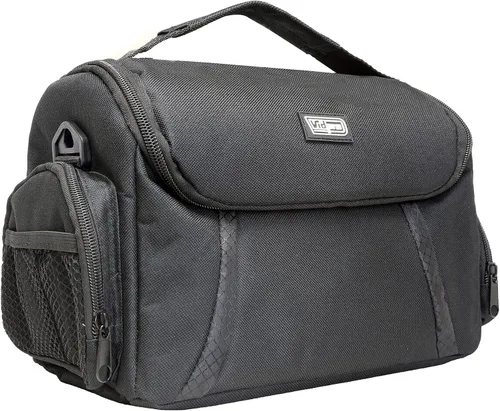 Miniatura 3 de VidPro CR-350 Bolsa mediana para videocámaras DSLR y cámaras de video con capacidad para 1-2 cuerpos de cámara y 2 lentes adicionales destellos u