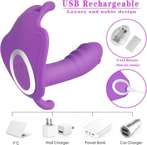 Miniatura 3 de Vibrador de 10 velocidades, vibrador invisible de mariposa, vibrador de punto G, masturbador de control remoto, juguetes sexuales para mujeres