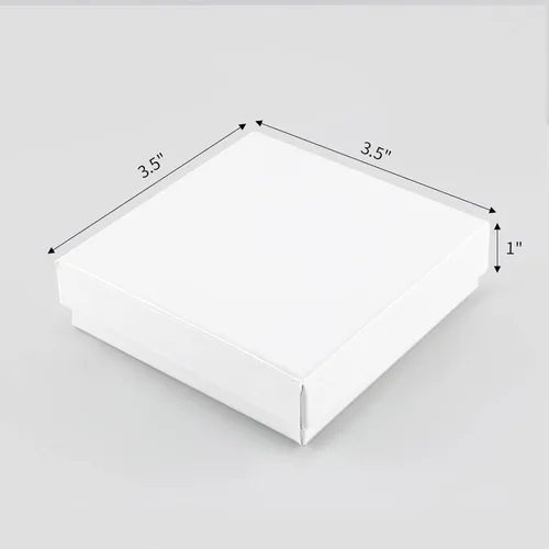 Miniatura 3 de batifine Cajas de regalo de joyería de cartón, paquete de 40 unidades, 3.5 x 3.5 x 1 pulgadas, caja de regalo pequeña con tapas, caja de joyería