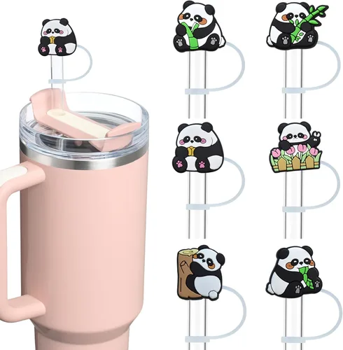 Miniatura 11 de Tapa superior de pajita de silicona de Navidad para vaso Stanley Cup de 30 y 40 oz, accesorios para termos, tapas de cubierta a prueba de polvo