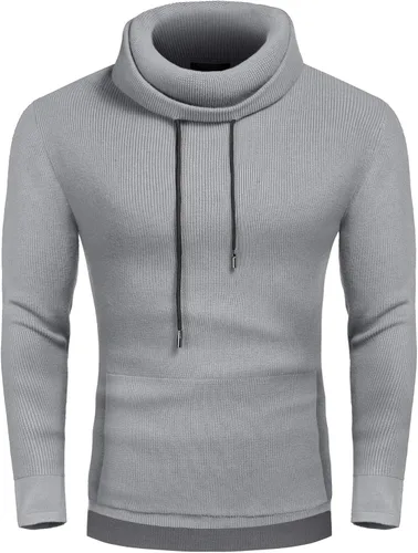 Miniatura 2 de COOFANDY Mens Slim Fit Turtleneck Long Sleeve Cowl Neck Ribbed Pullover Sweaters