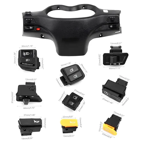 Miniatura 2 de Minho 9 piezas de kit de botón de interruptor de control manual para ciclomotor chino GY6 50cc 150cc Moped TaoTao Jonway Roketa Botón de arranque