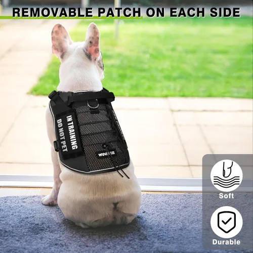Miniatura 3 de WINSEE Parches reflectantes para perros de servicio para arnés de perro de servicio