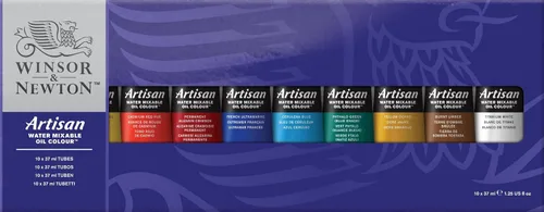 Miniatura 22 de Winsor & Newton Set de 10 tubos de pintura al óleo al agua, 21 ml