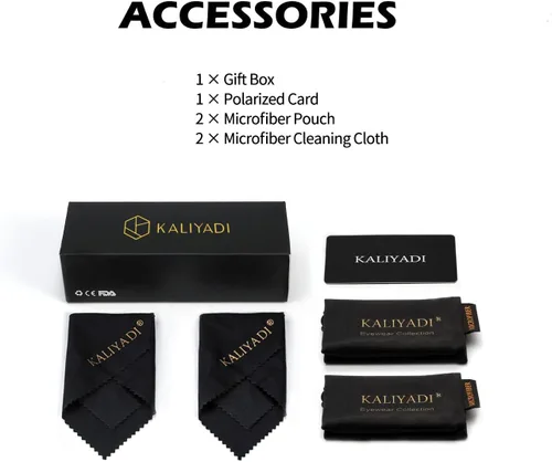 Miniatura 6 de KALIYADI Gafas de sol polarizadas para hombre y mujer, unisex, para conducir, protección UV