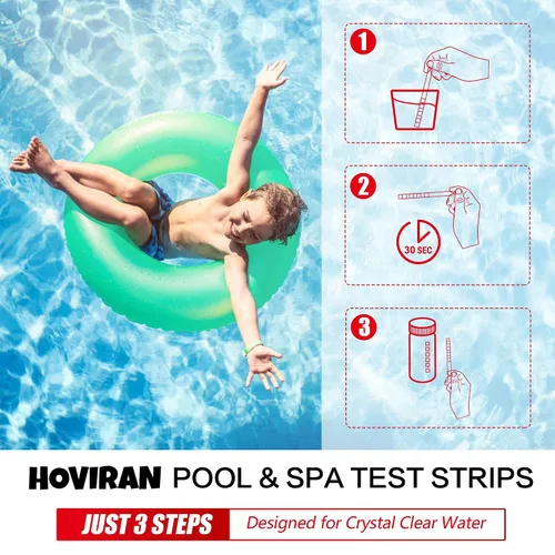 Miniatura 3 de Tiras de prueba para bañera de hidromasaje, tiras de prueba de spa para bañera de hidromasaje, kit de prueba de agua de piscina confiable