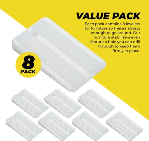 Miniatura 3 de Qualihome Cuñas de plástico de nailon para nivelar – Cuñas de plástico transparente para muebles del hogar, inodoro, cama, cuñas de mesa