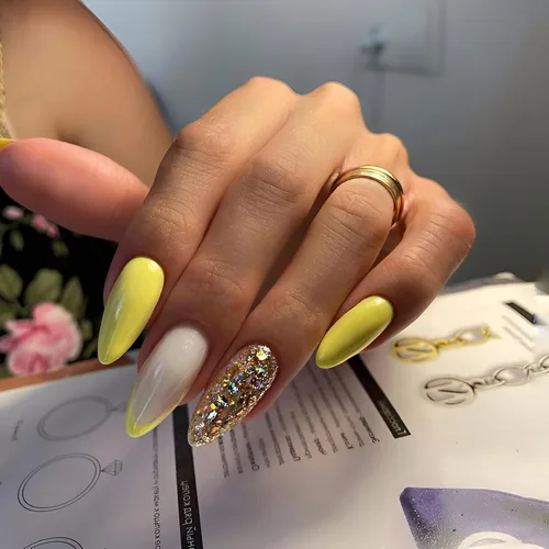 Miniatura 8 de Uñas postizas a presión de Navidad, cortas, medianas, almendra, arco de copo de nieve francés, juego de uñas postizas acrílicas de cobertura