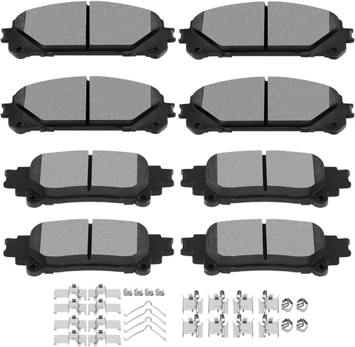 Miniatura 13 de SCITOO - Juego de 8 pastillas de freno de cerámica, para Infiniti EX35, EX37, FX35, FX37, FX45, G25, G35, G37, M35h, M37, M37, M56, Q40, Q70L, QX50