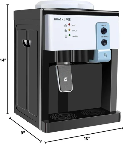Miniatura 10 de TFCFL Mini dispensador de enfriador de agua, dispensador de agua de carga superior para botellas de 1 a 5 galones, dispensador de agua caliente
