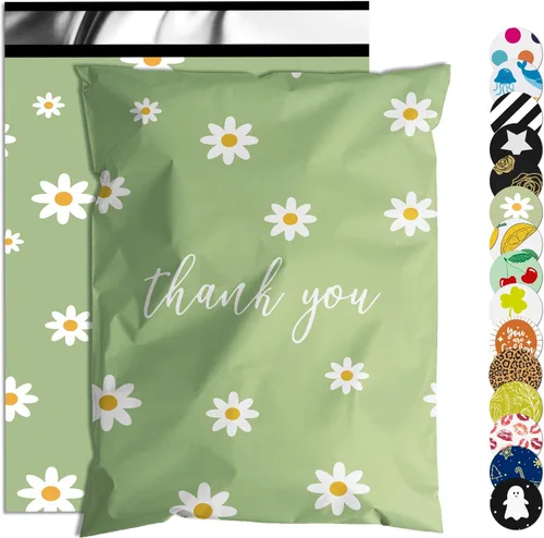 Miniatura 12 de Sobre de Navidad de Polietileno 6x9 Pulgadas 100 Piezas, Bolsas de Envío Resistente al Agua y a los Desgarros para Ropa, Bolsas de Envío Fuertes