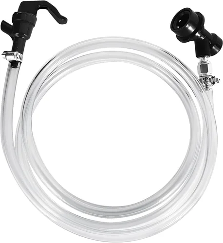 MRbrew Kit de montaje de línea de cerveza con cerradura de bola de 5 pies, línea líquida de 3/16 pulgadas con grifo de picnic, tubo de preparación