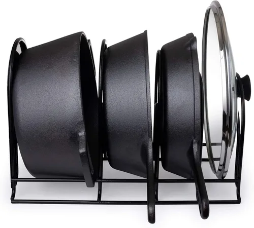 Miniatura 5 de Cuisinel Organizador de ollas y sartenes resistente, estante extra grande de 5 niveles, capacidad para sartenes de hierro fundido, horno holandés