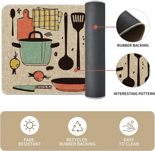 Miniatura 6 de Artoid Mode The Kitchen is The Heart of The Home - Juego de 3 tapetes de cocina, juegos de cocina de temporada, para fiestas navideñas, tapetes
