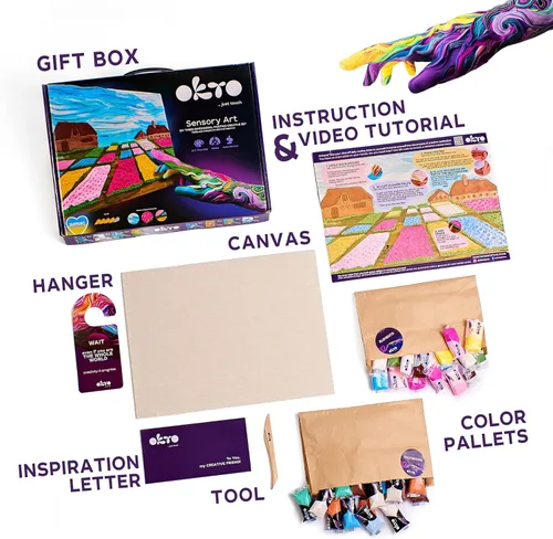 Miniatura 2 de Okto Camas de flores en Holanda Kits de manualidades para adultos Reino Unido - Similar a pintar por números para adultos, kit de modelado