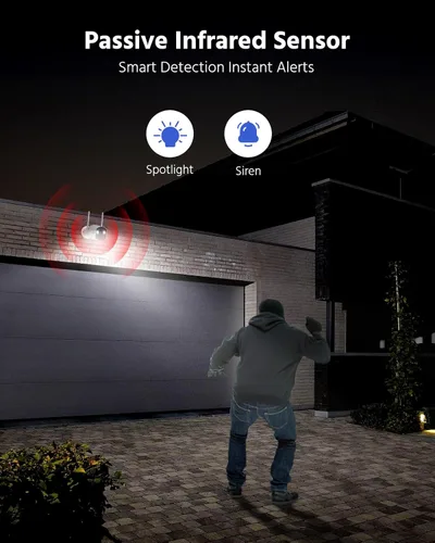 Miniatura 4 de ANNKE Cámara de seguridad inalámbrica al aire libre, Cámara WiFi de doble luz de 4 MP, sensor de movimiento PIR, detección humana, visión nocturna a