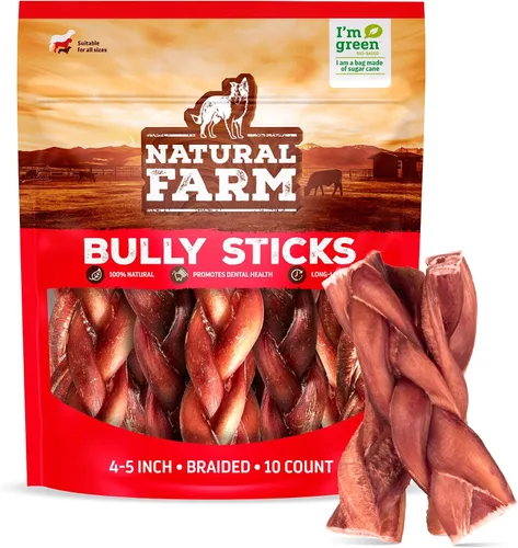 Miniatura 10 de Natural Farm Palitos trenzados sin olor (6 pulgadas, 10 unidades) – 100% carne de res alimentada con pasto, sin granos, bajos en grasa y totalmente