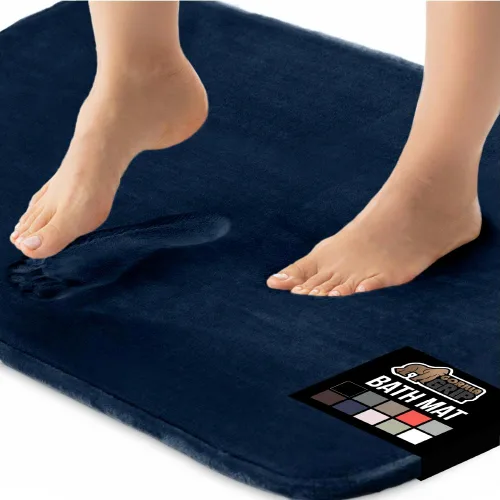 Miniatura 27 de GORILLA GRIP Alfombras de Baño de Espuma Viscoelástica, Tapetes de Baño de Terciopelo Suave y Absorbente, Puntos Duraderos en la Parte Inferior