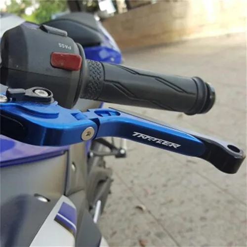 Miniatura 6 de para Yamaha para Xmax 300 para Techmax para X-MAX 125 300 2020 2022 Manetas de freno de embrague con bloqueo de estacionamiento (color negro y azul)
