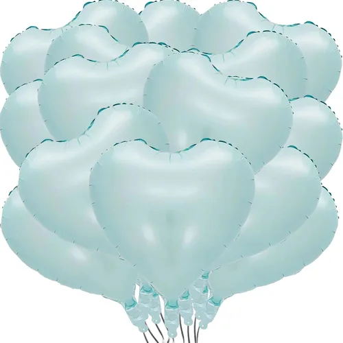 Miniatura 23 de 100 globos en forma de corazón de 5 pulgadas, globos de aluminio de Mylar de papel de aluminio para decoración de mujeres y niñas, día de San
