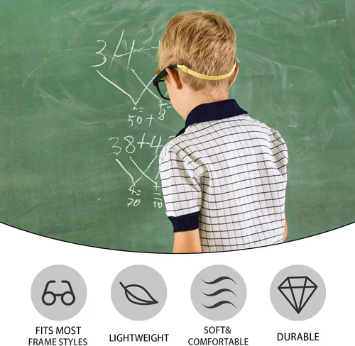 Miniatura 6 de lvvfit Correas de lentes para niños (6.5 a 10 pulgadas), correa ajustable para lentes de sol deportivas, correas de soporte para anteojos para niños