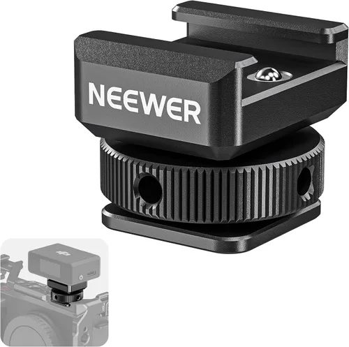 Miniatura 9 de Neewer Paquete de dos (2) adaptadores de montaje Pro duraderos de 1/4 pulgadas para tornillo de trípode a zapata caliente flash