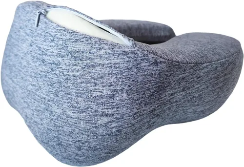 Miniatura 5 de Almohada cervical de viaje de espuma viscoelástica 100% pura para dormir Almohada de cuello de viaje portátil en forma de U Comodidad suave