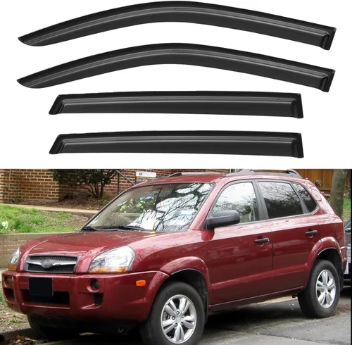 Miniatura 53 de YQAUTEC Viseras de Ventana Protectores de Lluvia para Honda Civic 2022 2023 2024 2025 2026, Deflectores de Viento de Ventilación de Ventana Fuera