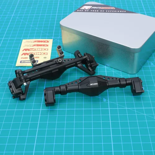Miniatura 2 de RCAWD Para 1/18 Axial UTB18 Capra Trail Buggy Crawlers Upgrades, eje trasero y de dirección ensamblado y carcasa del eje delantero y trasero sin