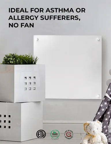 Miniatura 6 de EconoHome - Panel calefactor de pared con termostato - Calefactor eléctrico montado en pared para uso interior - Calefactor convector de 400 vatios