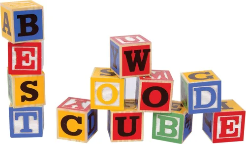 Miniatura 2 de Bloques de madera ABC Schylling de tamaño grande., L, Multi