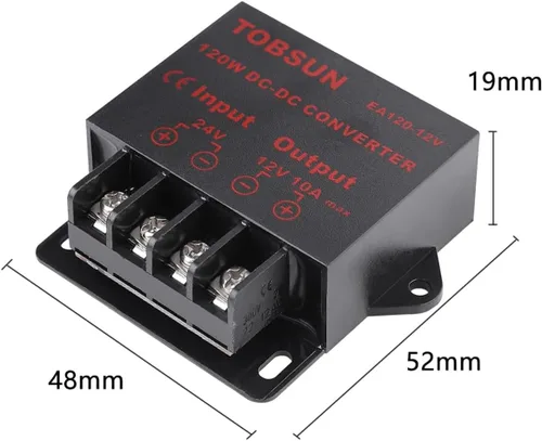 Miniatura 4 de DC 24V a DC 12V 10A 120W Convertidor Reductor Step Down Buck Regulador de Voltaje Reductor Convertidor de Energía Mini Módulo Transformador 12V