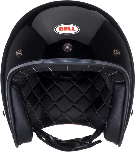 Miniatura 2 de Casco de moto de cara abierta Bell Custom 500 (negro brillante sólido, talla XXL)