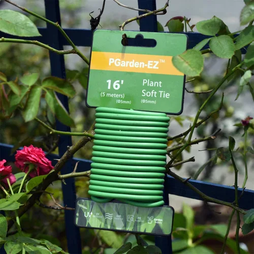 Miniatura 6 de PGarden-EZ Corba de torsión verde suave para plantas, suministro de jardín flexible de TPR, para tomates, rosas, vides y organización