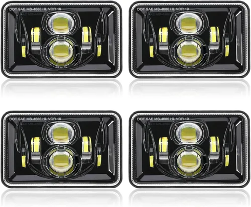 Miniatura 8 de Auxbeam Faros delanteros LED de 60 W 4 x 6 con repuesto aprobado por puntos H4651 H4652 H4656 H4666 H6545 para camiones Peterbilt Kenworth