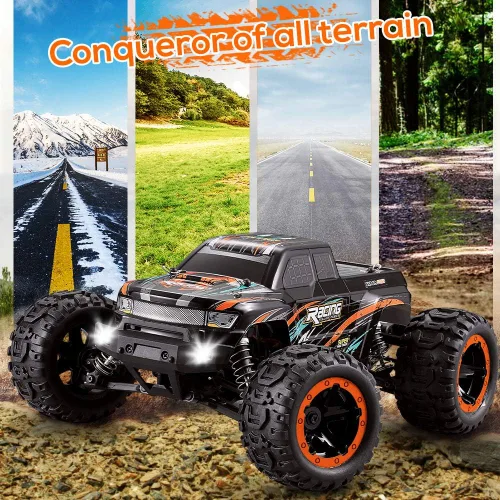 Miniatura 3 de GoolRC 16889A RC Car, coche de control remoto a escala 1:16, 4WD 45KM/H Camión RC de alta velocidad con motor sin escobillas, 2.4GHz todo terreno