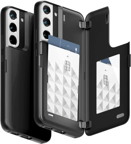 Miniatura 37 de GOOSPERY Funda tipo cartera para Samsung Galaxy S22 Ultra, [tarjetero] parachoques magnético de puerta con cierre automático, cubierta protectora