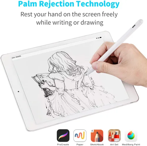 Miniatura 5 de Lápiz para iPad, EDIVIA nuevo lápiz capacitivo de carga rápida y rechazo de palma para iPad Pro M4, iPad Air M2, iPad Pro 11/12.9 pulgadas, iPad Air