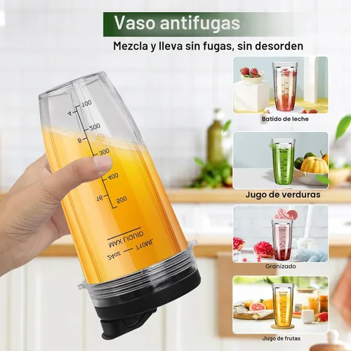 Miniatura 7 de Vasos de licuadora de repuesto para Ninja, vasos de licuadora Ninja de 24 onzas con tapas para llevar compatibles con Ninja BN401, BL450, BL456