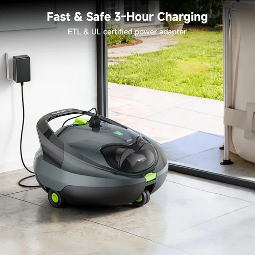 Miniatura 12 de Pooloob PF1 - Aspirador inalámbrico para mantenimiento diario de la piscina, limpieza de piso solo para piscinas sobre el suelo, triple filtración