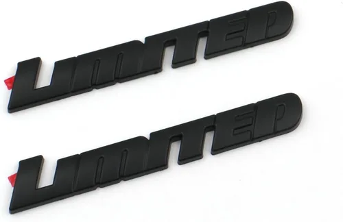 Miniatura 7 de 2 piezas de emblema de puerta negro brillante superpuesto Compatible con Sequoia Tacoma Tundra 4Runner (Negro brillante)
