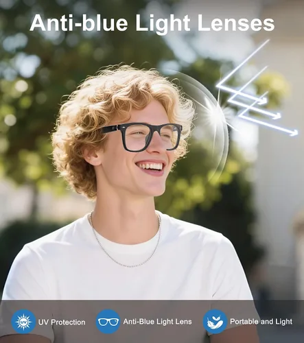 Miniatura 4 de Lentes inteligentes AI para hombres y mujeres con chat GPT, gafas de traducción Bluetooth con 165 idiomas, reproducción de música y llamadas manos