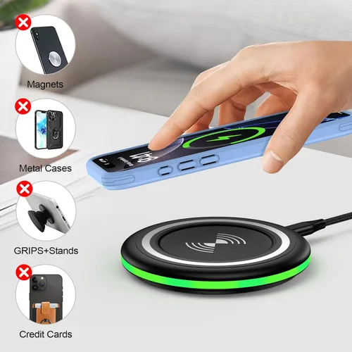 Miniatura 4 de Cargador inalámbrico Samsung de 15 W, almohadilla de carga rápida para Samsung Galaxy S26 S25 Edge S24 Ultra S23 S22 S21 S20 Z Flip 7 FE 6 5 4 3 Z