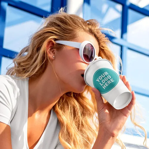 Miniatura 6 de Tazas de café personalizadas de papel desechable (12 onzas, paquete de 100)