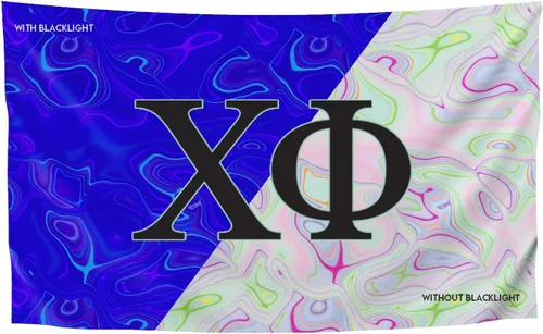 Miniatura 11 de Greek Club Sorority & Fraternity - Bandera de luz negra, 3 pies x 5 pies, licencia oficial, tapiz, exhibición, poliéster, pancarta de letras, CHI
